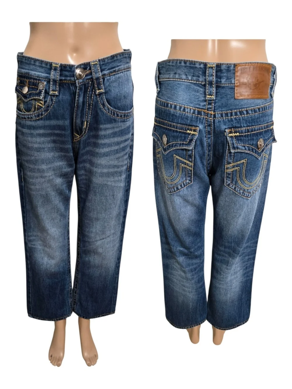 Vintage ​True Religion Big T Low Slung Baggy Relaxed-Fit Size 27-28 - Picture 6 of 11